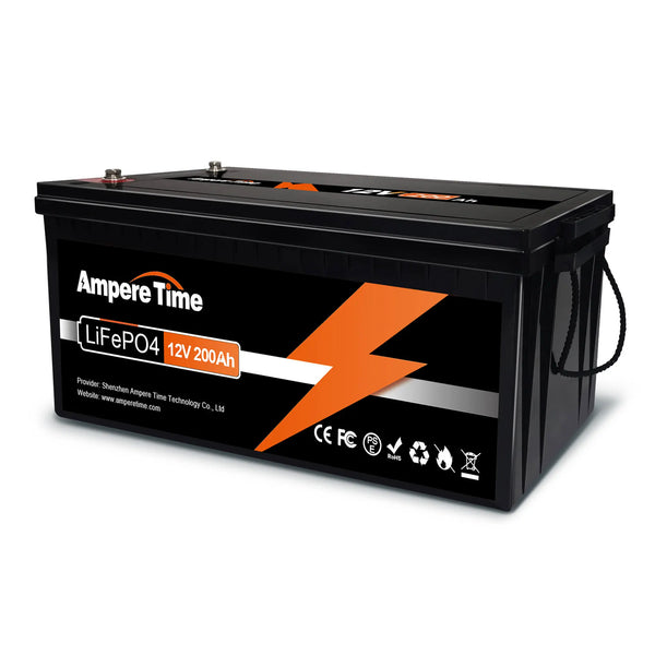 Ampere Time 12V 200Ah(2560Wh) Lithium Battery, Perfect Solar