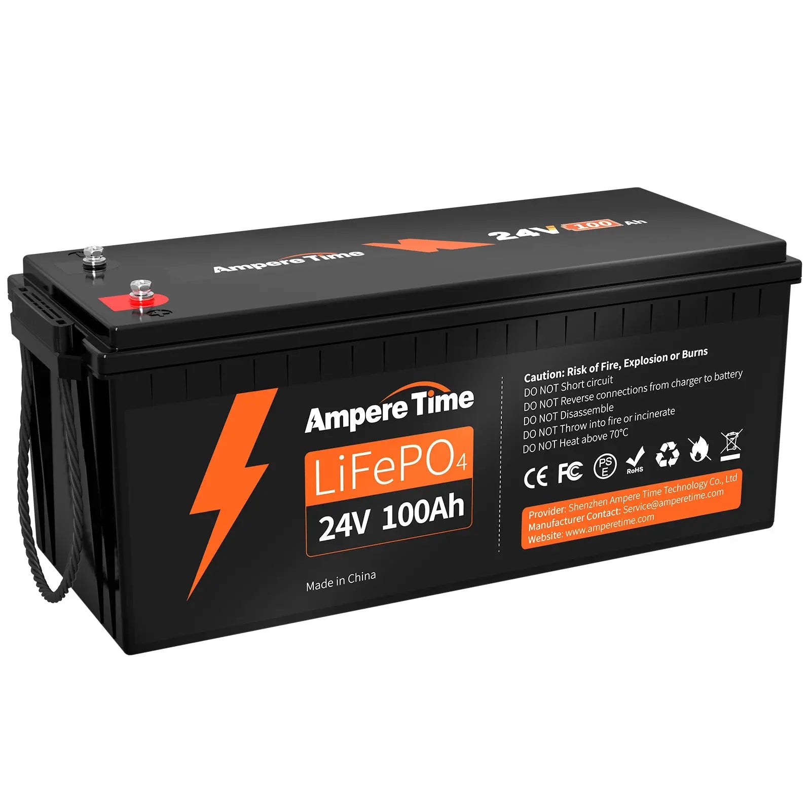 Ampere Time 12V 200Ah Plus, 2560Wh LiFePO4 Battery – Amperetime-US