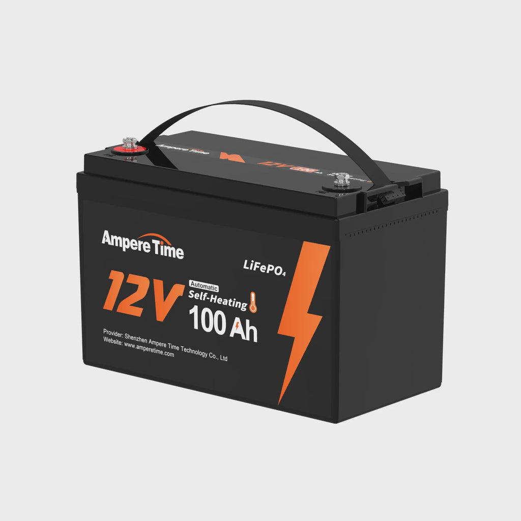 Ampere Time 12V 100Ah Lithium Battery with Self-Heating – Amperetime-US